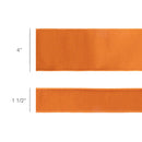 1 1/2" Wired Double-fused Dupioni Ribbon | Orange/Black | 10 Yard Roll