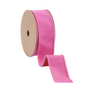 1 1/2" Wired Double-fused Dupioni Ribbon | Red/Hot Pink | 10 Yard Roll