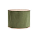 4" Wired Double-fused Dupioni Ribbon | Red/Moss Green | 10 Yard Roll