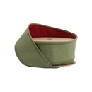 1 1/2" Wired Double-fused Dupioni Ribbon | Red/Moss Green | 10 Yard Roll