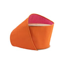 4" Wired Double-fused Dupioni Ribbon | Orange/Hot Pink | 10 Yard Roll