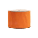 4" Wired Double-fused Dupioni Ribbon | Orange/Hot Pink | 10 Yard Roll
