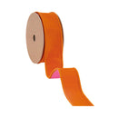1 1/2" Wired Double-fused Dupioni Ribbon | Orange/Hot Pink | 10 Yard Roll