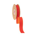 1" Wired Dupioni Ribbon | Pink w/ Orange Piping and Backing | 10 Yard Roll