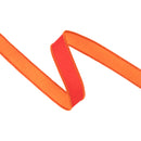 1" Wired Dupioni Ribbon | Pink w/ Orange Piping and Backing | 10 Yard Roll