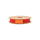 1" Wired Dupioni Ribbon | Pink w/ Orange Piping and Backing | 10 Yard Roll