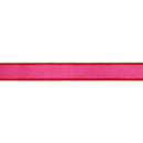 1" Wired Dupioni Ribbon | Hot Pink w/ Red Piping Backing | 10 Yard Roll