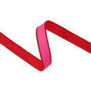 1" Wired Dupioni Ribbon | Hot Pink w/ Red Piping Backing | 10 Yard Roll