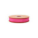 1" Wired Dupioni Ribbon | Hot Pink w/ Red Piping Backing | 10 Yard Roll