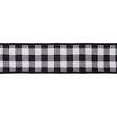 2 1/2" Wired Dupioni Ribbon | Black Checks w/ Black Backing | 10 Yard Roll