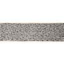 4" Wired Ribbon Black/Ivory/Gold Jacquard Tweed Gold Dupioni-fused Backing | 10 Yard Roll