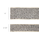2 1/2" Wired Ribbon Black/Ivory/Gold Jacquard Tweed Gold Dupioni-fused Backing | 10 Yard Roll