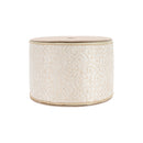 4" Wired Jacquard Ribbon | Ivory/Gold w/ Gold Dupioni-fused Backing | 10 Yard Roll