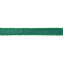 1" Wired Dupioni Ribbon | Dark Green w/ Dark Green Tinsel Edging | 10 Yard Roll