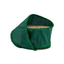2 1/2" Wired Dupioni Ribbon | Dark Green w/ Dark Green Tinsel Edging | 10 Yard Roll