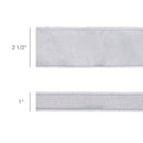 2 1/2" Wired Dupioni Ribbon | Silver w/ Metallic Fused Backing | 10 Yard Roll