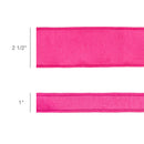 1" Wired Dupioni Ribbon | Hot Pink w/ Metallic Fused Backing | 10 Yard Roll