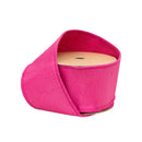 2 1/2" Wired Dupioni Ribbon | Hot Pink w/ Metallic Fused Backing | 10 Yard Roll