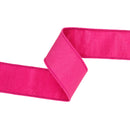 2 1/2" Wired Dupioni Ribbon | Hot Pink w/ Metallic Fused Backing | 10 Yard Roll
