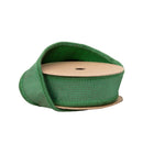 1" Wired Dupioni Ribbon | Christmas Green w/ Metallic Fused Backing | 10 Yard Roll