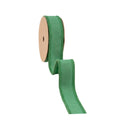 1" Wired Dupioni Ribbon | Christmas Green w/ Metallic Fused Backing | 10 Yard Roll