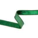 1" Wired Dupioni Ribbon | Christmas Green w/ Metallic Fused Backing | 10 Yard Roll