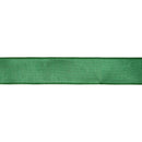 2 1/2" Wired Dupioni Ribbon | Christmas Green w/ Metallic Fused Backing | 10 Yard Roll
