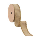 1" Wired Ribbon | Gold Dupion w/ Metallic-Fused Backing | 10 Yard Roll