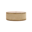 1" Wired Ribbon | Gold Dupion w/ Metallic-Fused Backing | 10 Yard Roll