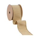 2 1/2" Wired Ribbon | Gold Dupion w/ Metallic-Fused Backing | 10 Yard Roll