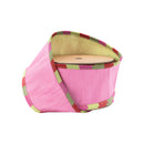 2 1/2" Wired Reversible Ribbon | Pink/Apple Green Dupion Apsen Check Piping | 10 Yard Roll