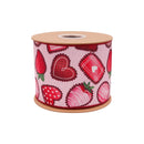 4" Wired Dupioni Ribbon | Deluxe Chocolates on Pale Pink w/ Dark Brown Backing | 10 Yard Roll