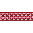 2 1/2" Wired Dupioni Ribbon | Colorful Chocolate Dots w/Pink Backing | 10 Yard Roll