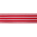 2 1/2" Wired Ribbon | Red/Pink Vertical Stripe w/ Pink Backing | 10 Yard Roll