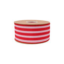 2 1/2" Wired Ribbon | Red/Pink Vertical Stripe w/ Pink Backing | 10 Yard Roll