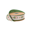 1 1/2" Wired Dupioni Ribbon | Champagne Bottles on Pale Pink w/ Green Backing | 10 Yard Roll