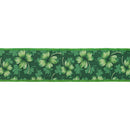 2 1/2" Wired Dupioni Ribbon | Clovers w/ Green Backing | 10 Yard Roll