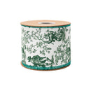 4" Wired Dupioni Ribbon | St. Patrick's Day Leprechaun w/ Green Backing | 10 Yard Roll