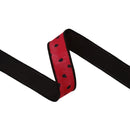 1 1/2" Wired Dupioni Ribbon | Watermelon Seeds w/ Black Backing | 10 Yard Roll