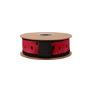 1 1/2" Wired Dupioni Ribbon | Watermelon Seeds w/ Black Backing | 10 Yard Roll