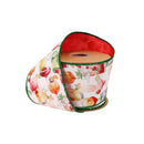 4" Wired Dupioni Ribbon | Party Cocktails w/ Red Backing | 10 Yard Roll