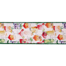 4" Wired Dupioni Ribbon | Party Cocktails w/ Red Backing | 10 Yard Roll