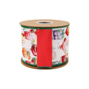 4" Wired Dupioni Ribbon | Party Cocktails w/ Red Backing | 10 Yard Roll