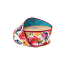 2 1/2" Wired Dupioni Ribbon | Saturated Floral w/ Blue Backing | 10 Yard Roll