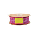 1 1/2" Wired Dupioni Ribbon | Pink on Pink Houndstooth w/ Lime Green Backing | 10 Yard Roll