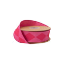 1 1/2" Wired Dupioni Ribbon | Pink/Hot Pink Harlequin w/ Hot Pink Backing | 10 Yard Roll