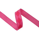 1 1/2" Wired Dupioni Ribbon | Pink/Hot Pink Harlequin w/ Hot Pink Backing | 10 Yard Roll
