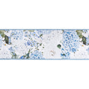 4" Wired Dupioni Ribbon | Blue/White Hydrangeas on White w/ Blue Backing | 10 Yard Roll