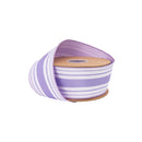 2 1/2" Wired Dupioni Ribbon | Purple Vertical Uneven Stripe w/ Purple Backing | 10 Yard Roll