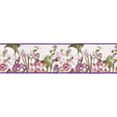2 1/2" Wired Dupioni Ribbon | Moody Floral w/ Green Backing | 10 Yard Roll